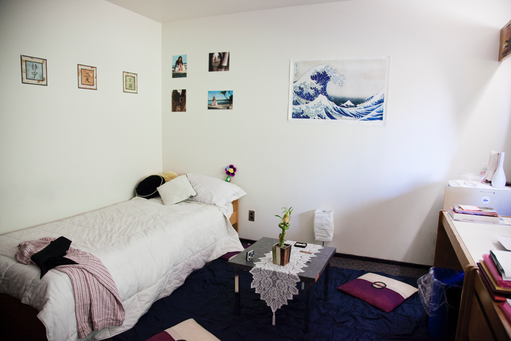 A single residence room at Otonabee College