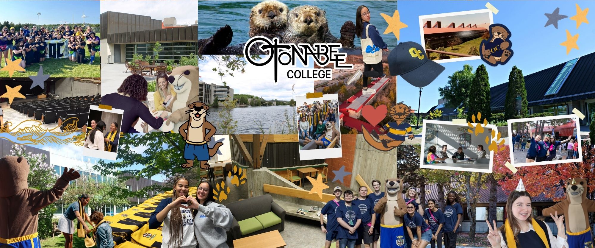 Collage of images of Otonabee College