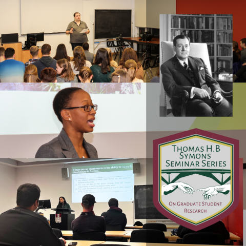 A collage of seminar photos