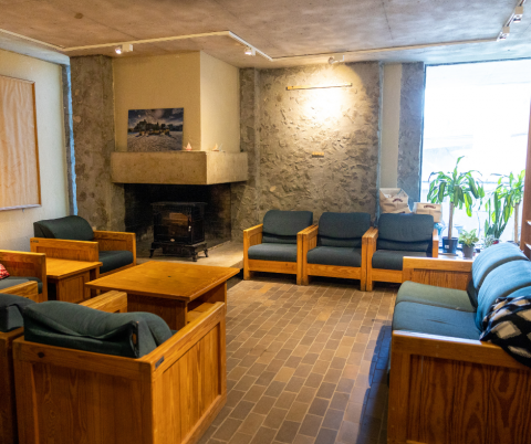 The Fireplace Lounge at Champlain College