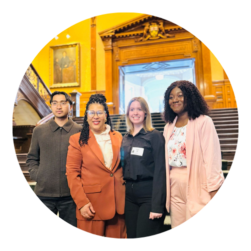 Hope Hutchison at Queen's Park with MPP Andrea Hazel
