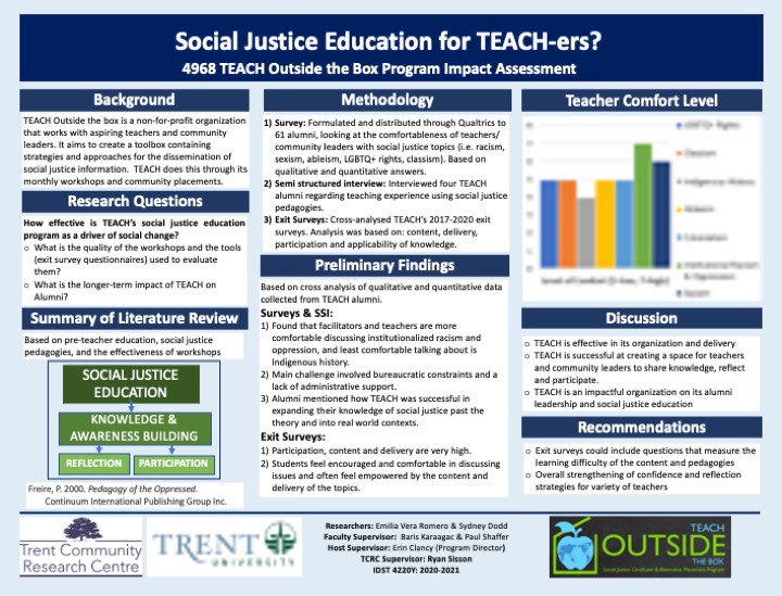 Research Poster for TEACH Outside the Box Program Impact Assessment