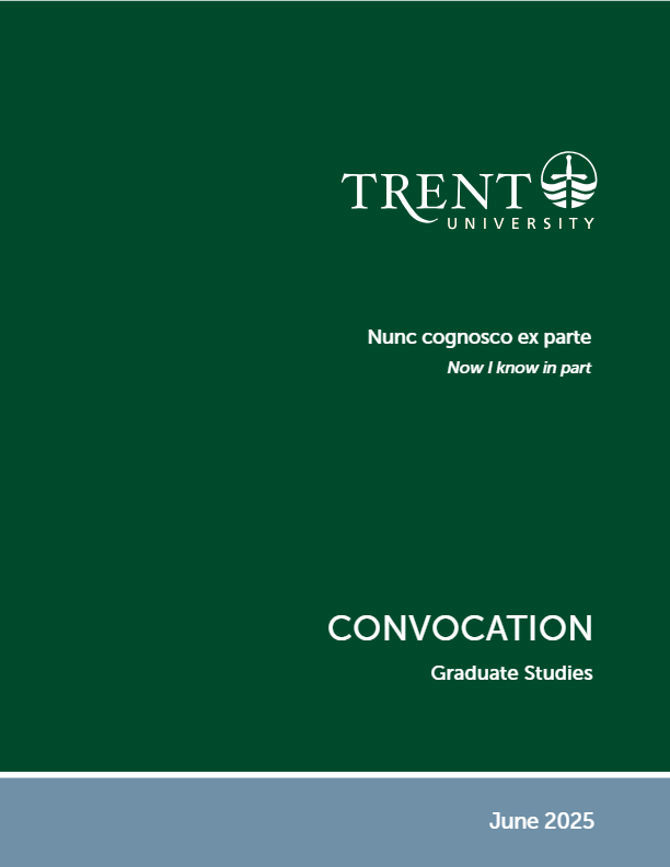 2025 Peterborough Convocation program - Graduate Studies