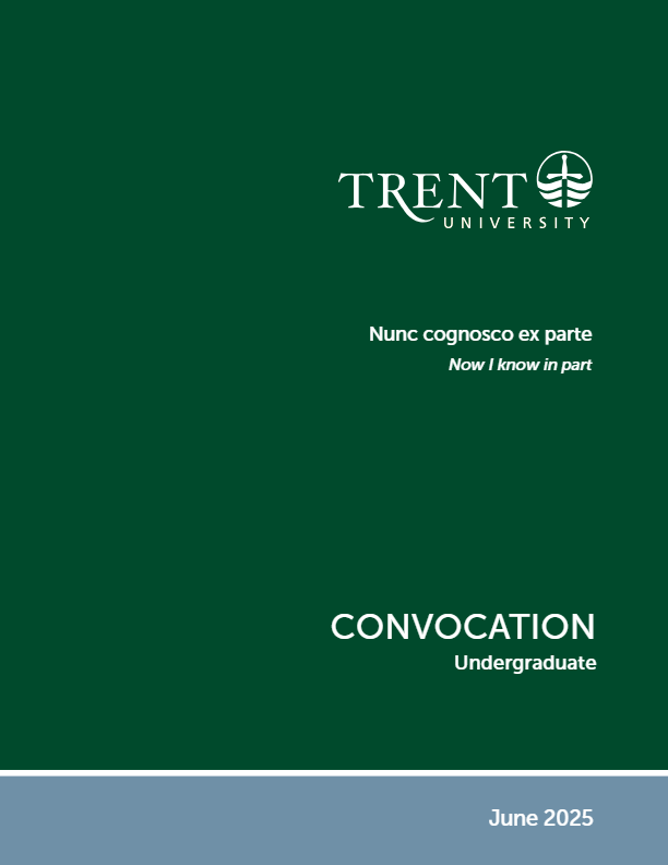 2025 Peterborough Convocation program - Undergraduate Studies