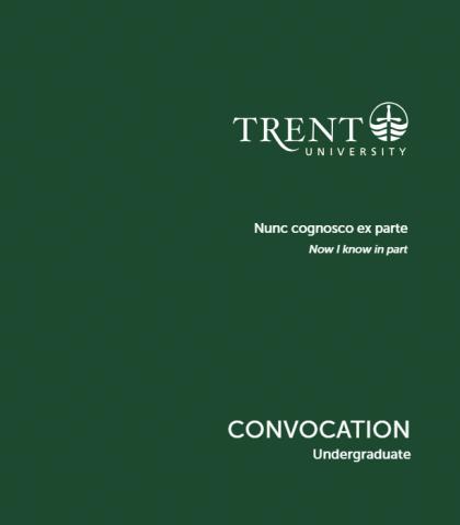 Green convocation program with undergrad text