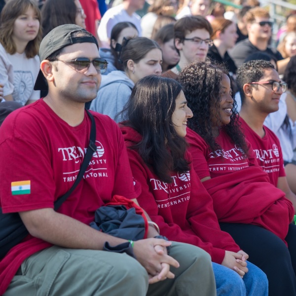 Trent International students watching an event
