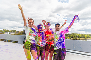 students particpating in the TCSA annual Colour Run