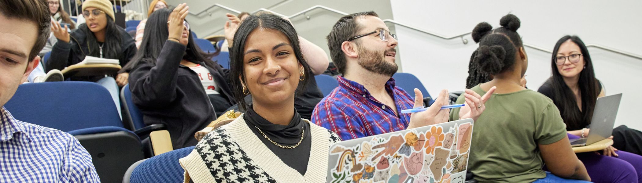 Students sitting in a lecture hall
