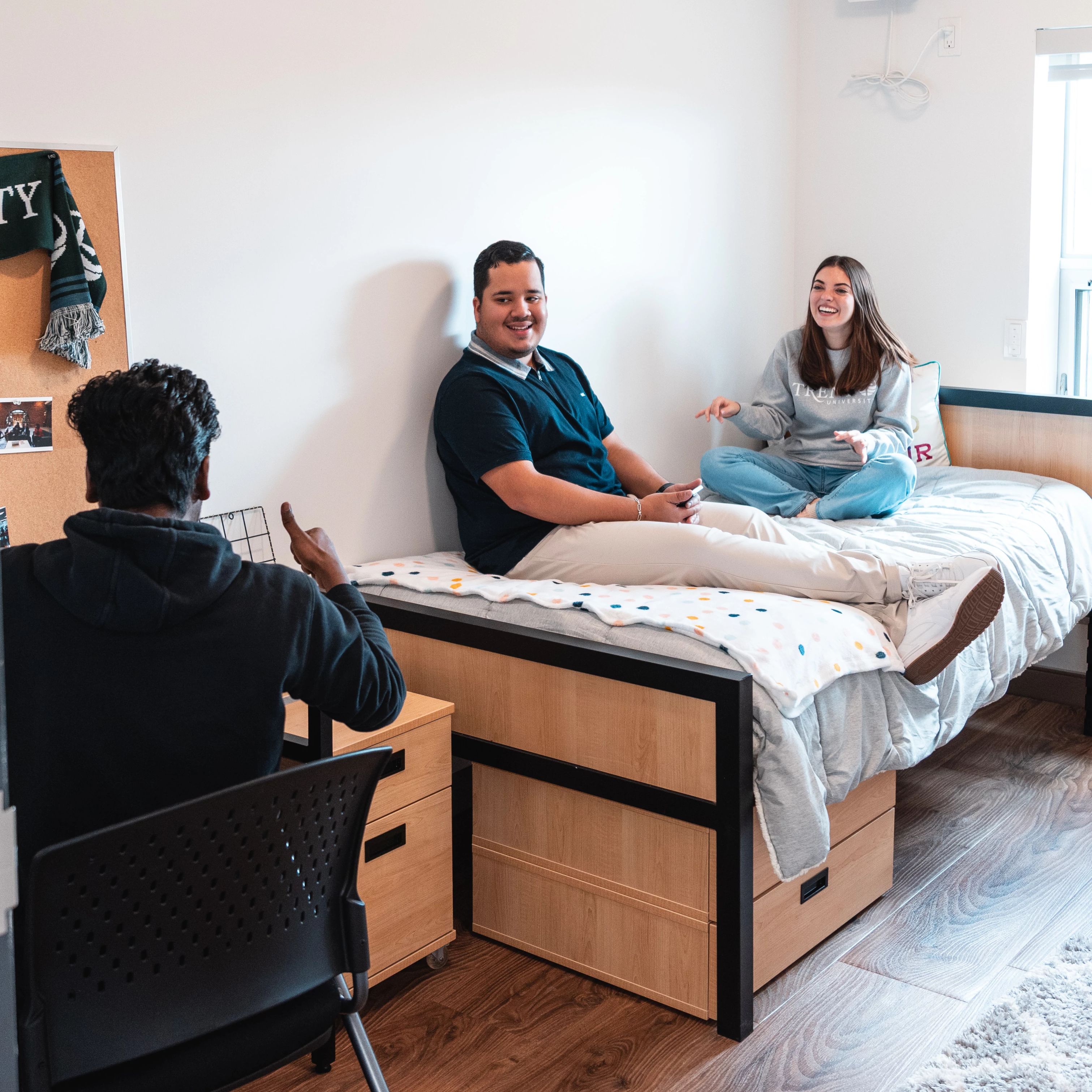 Durham group of students in residence