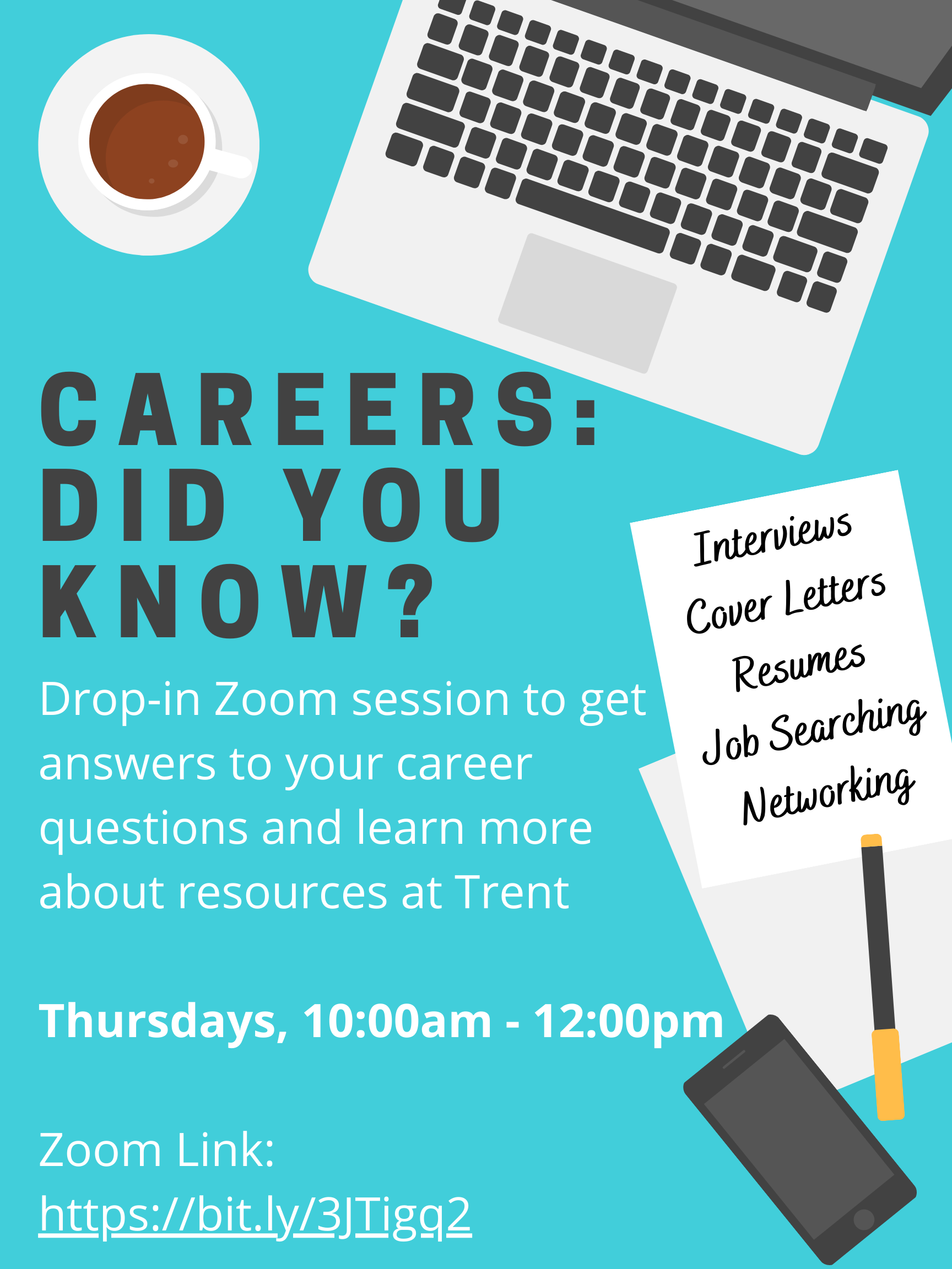Careers: Did you know? Drop-in Thursday's 10am to 12pm