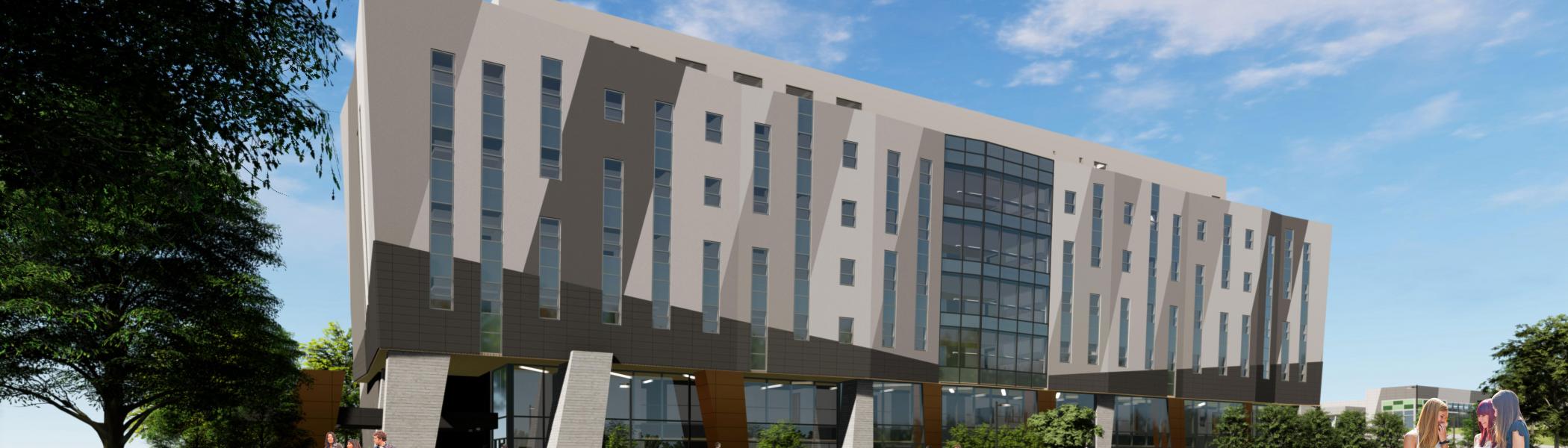 Architectural Rendition of the new building
