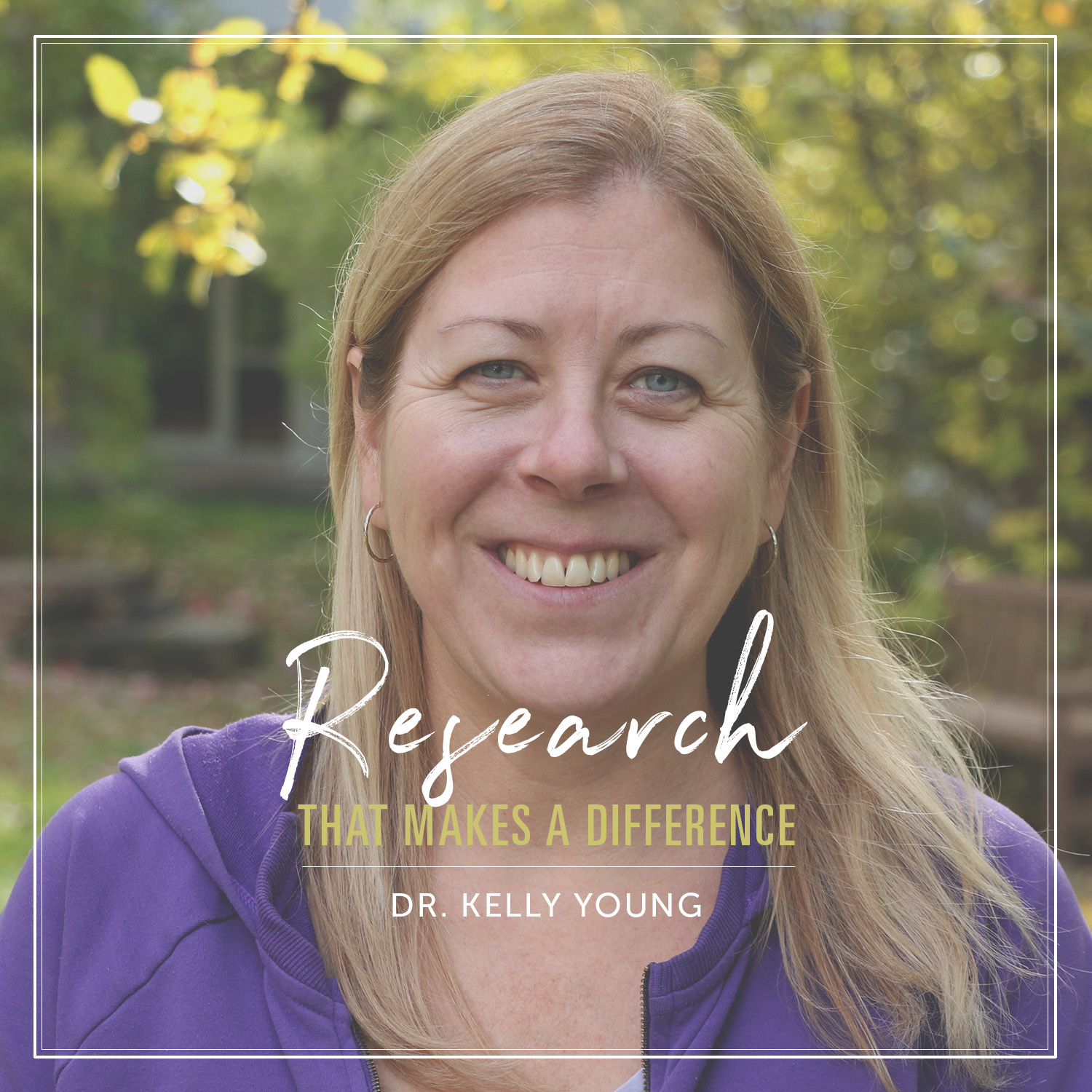 Dr. Kelly Young smiling in Otonabee Quad