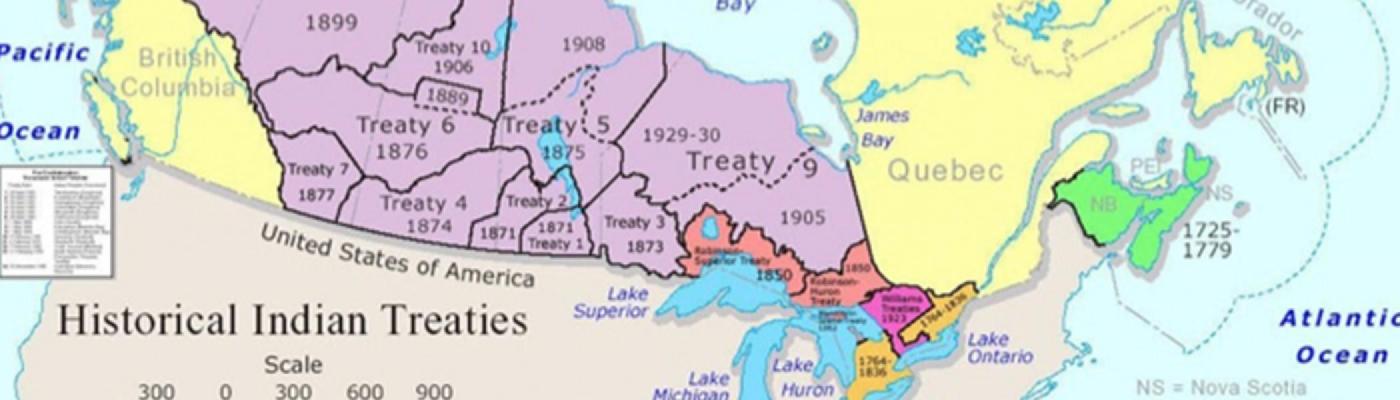 Map of treaties in Canada