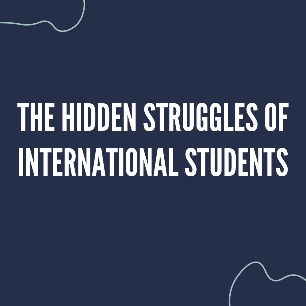 Title with a dark blue background