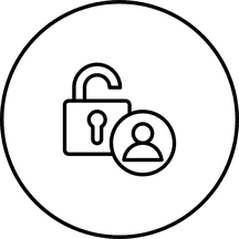 An unlocked lock with a generic person icon