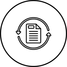 A document with arrows circling it