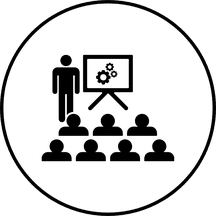 A person lecturing a class