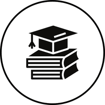 Graduation cap on top of a stack of books