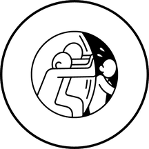 Two people pushing a third person out of frame