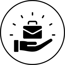 A hand holding up a briefcase