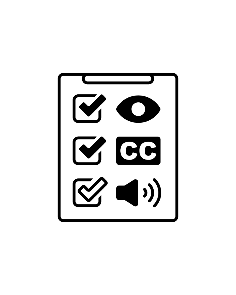 A document containing a checklist of accessibility needs