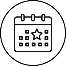 A calendar with a star around one of the dates