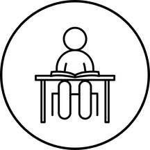 Student sitting at a school desk