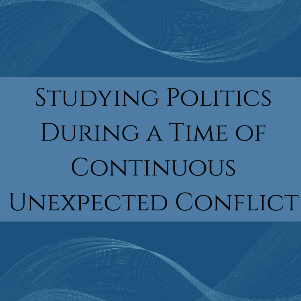 Title with a blue background