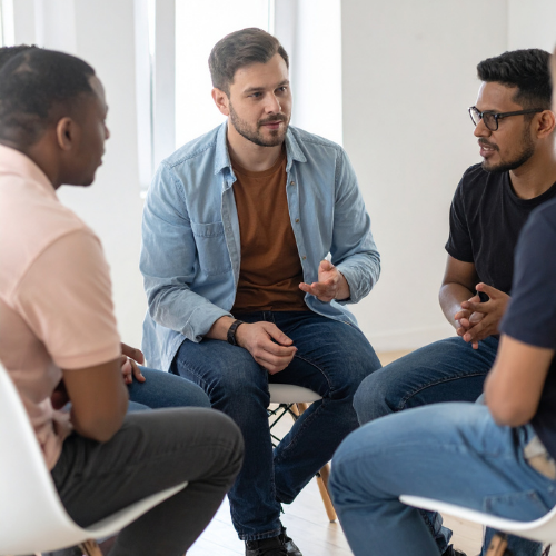 Group talking together