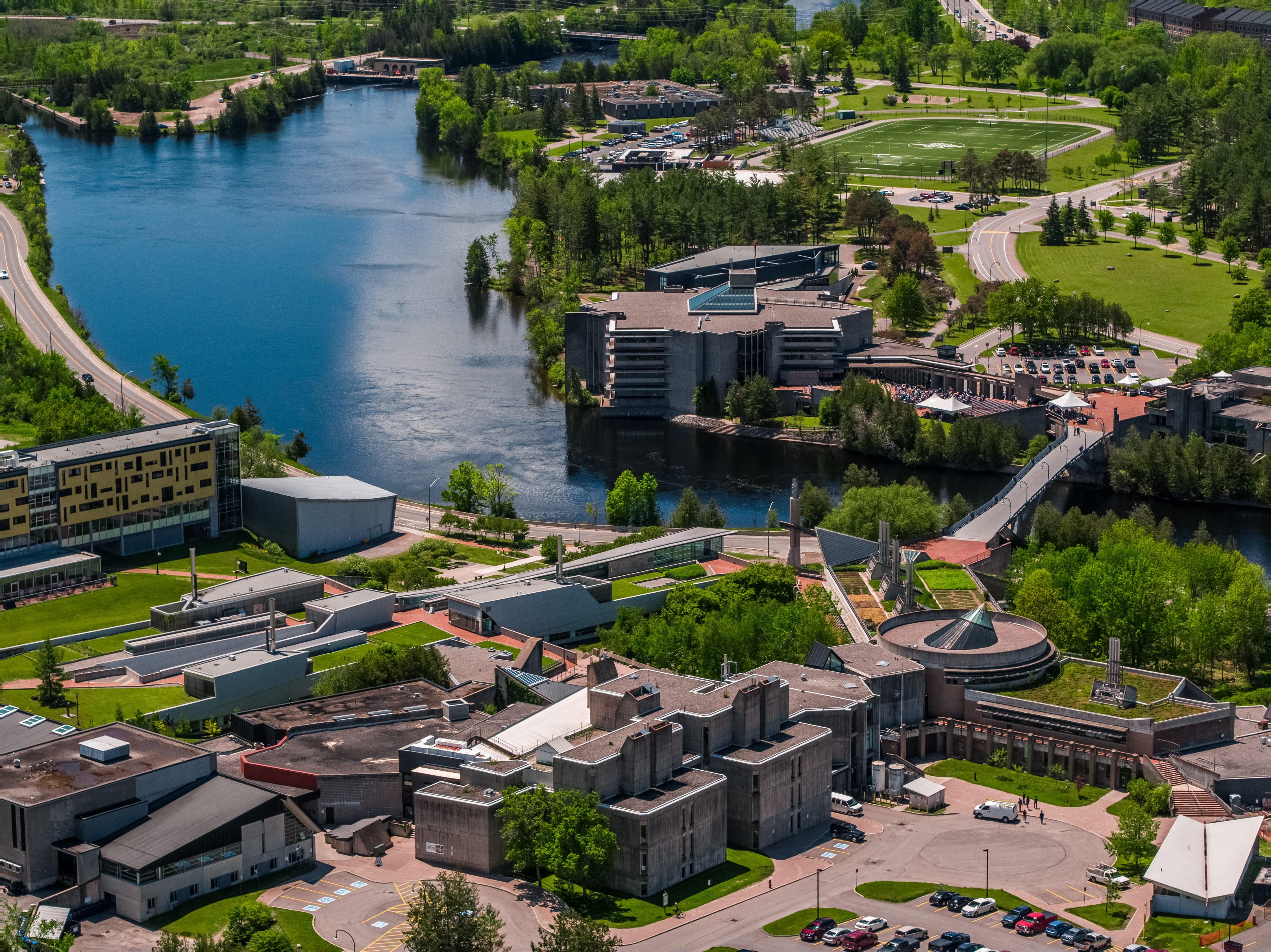 Aerial photo of the university campus