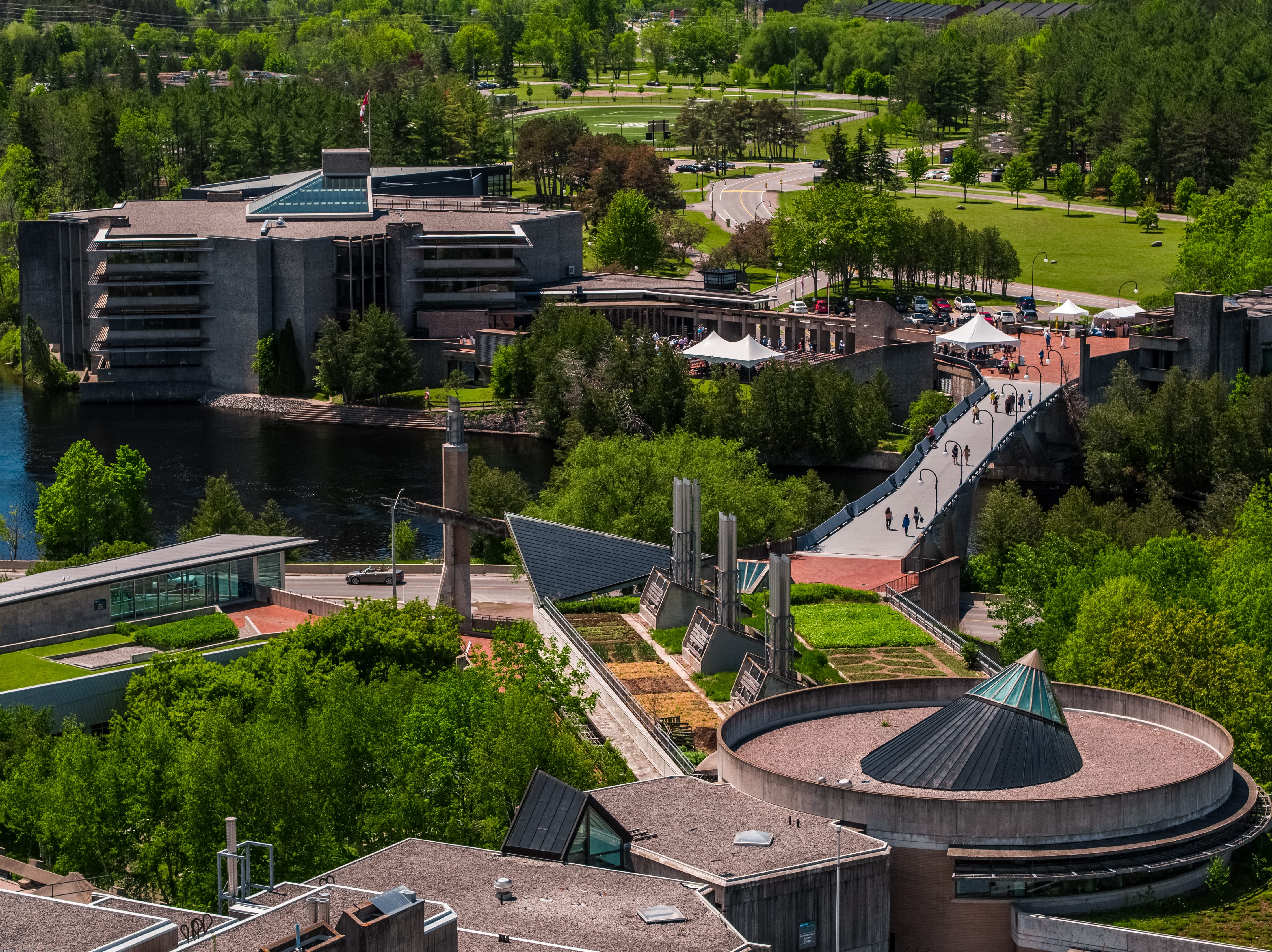 Aerial photo of the university campus