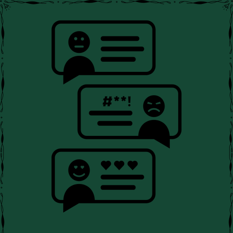 Chain of texts, one neutral, one happy, one angry