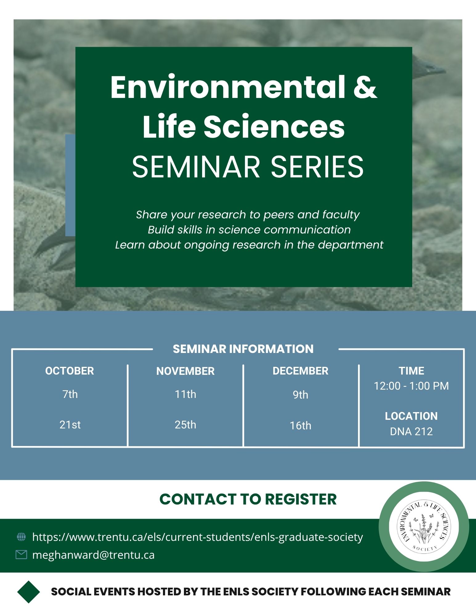 Seminar Series dates