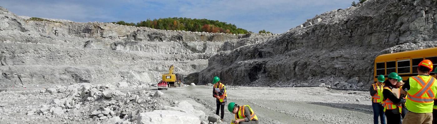 People working in a quarry