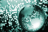 Photograph of a crystal globe