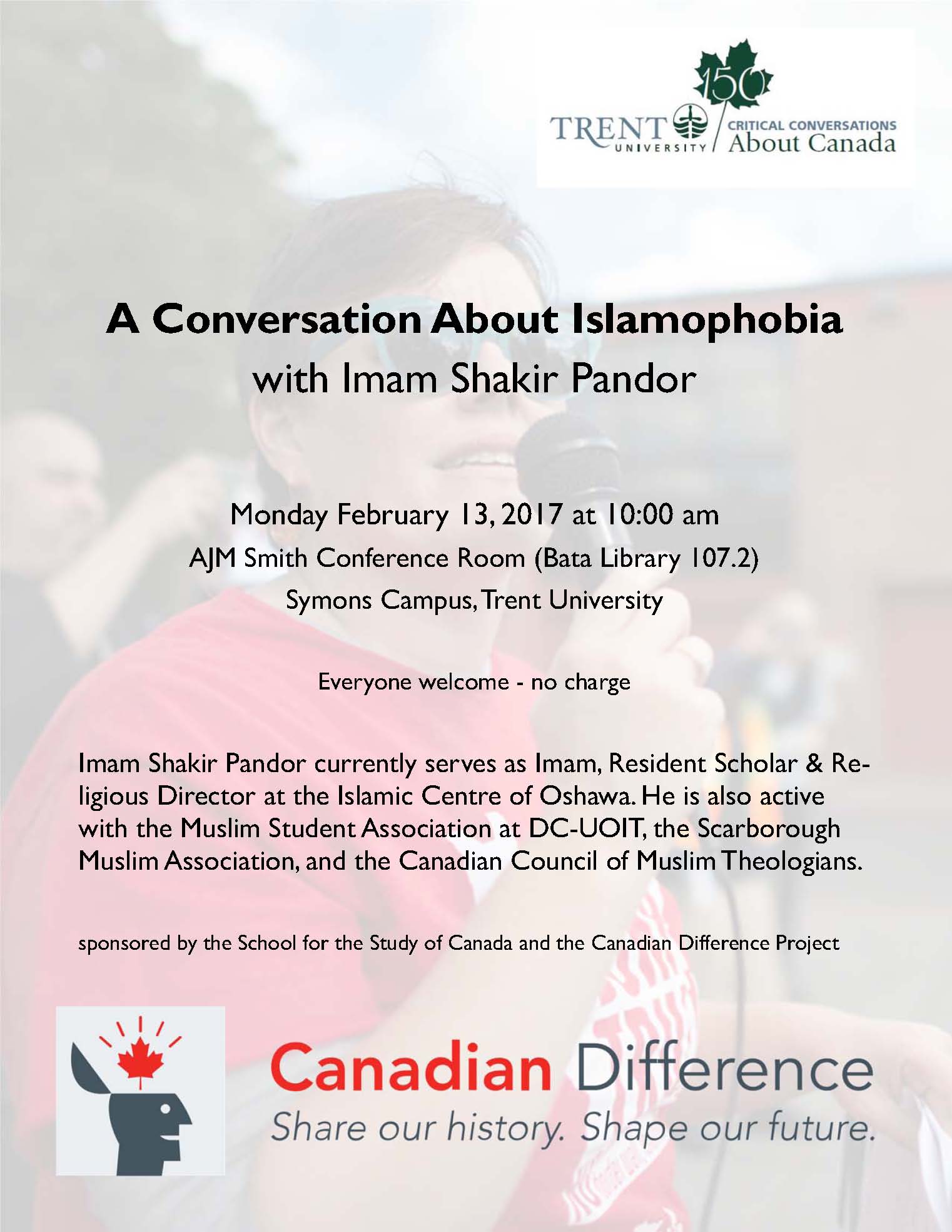"A Conversation about Islamaphobia" with Imam Shakir Pandor 13 February 2017