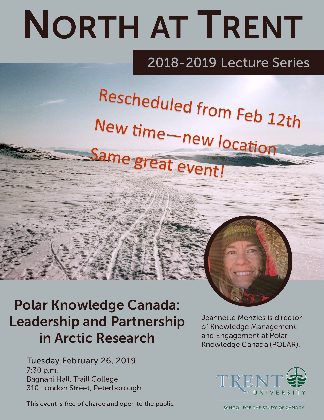 "Polar Knowledge Canada: Leadership & Partnership in Arctic Research" February 2019 with Jeannette Menzies