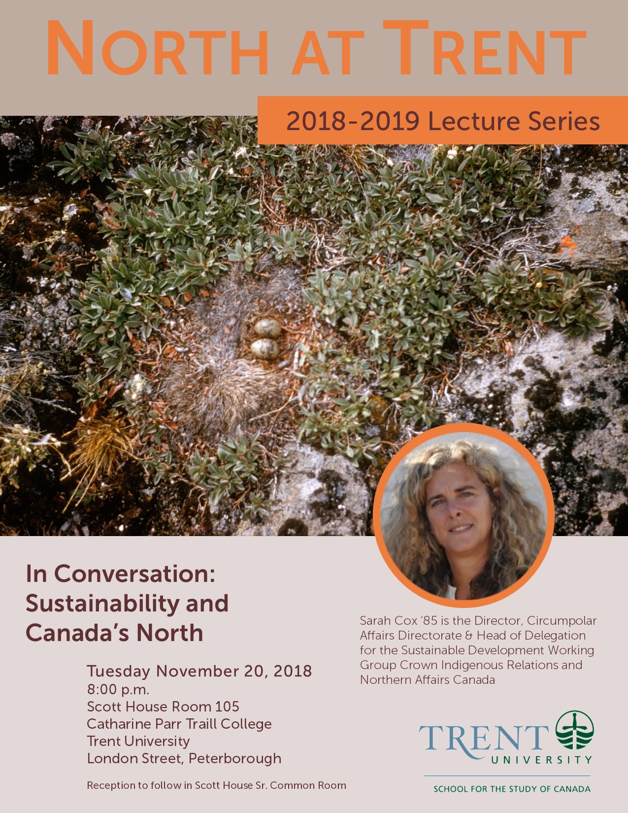 "In Conversation: Sustainability & Canada's North" with Sarah Cox November 2018