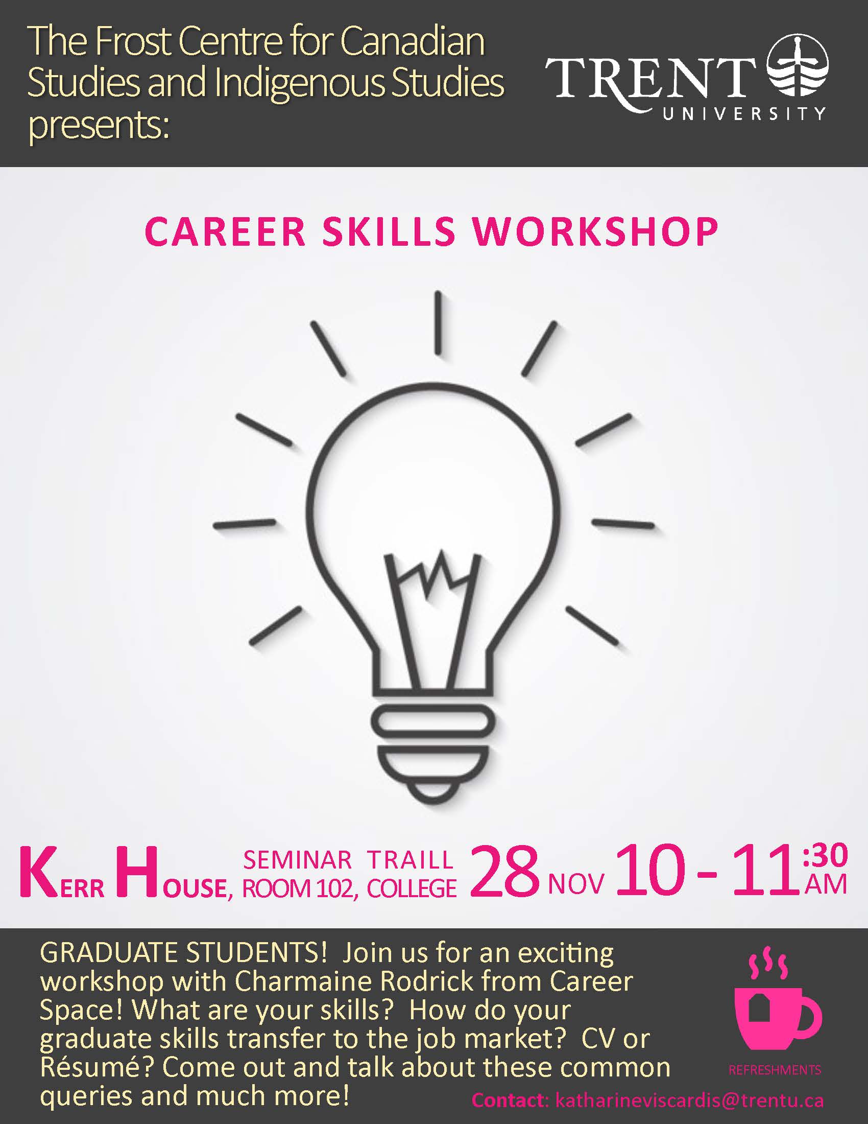 Career Skills Workshop 28 November 2019