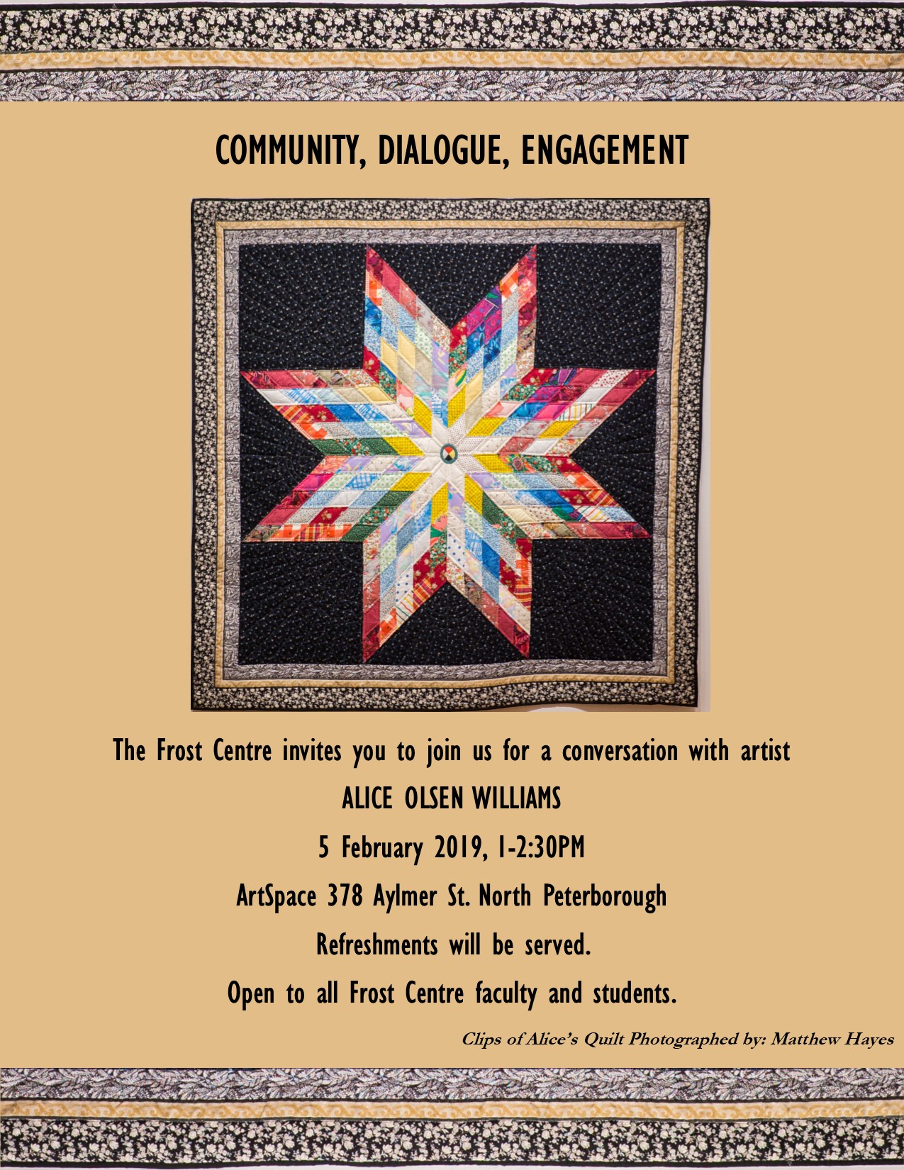 Community, Dialogue, Engagement with Alice Olsen Williams at ArtSpace February 2019