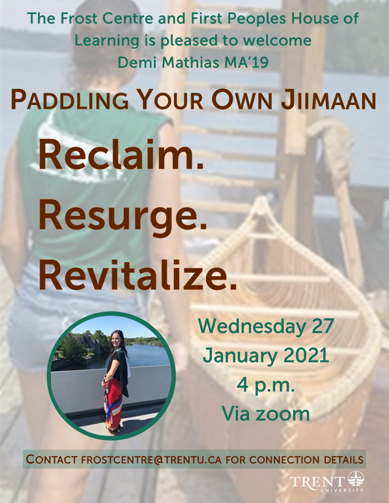 "Paddling Your Own Canoe" with Demi Mathias 26 January 2021