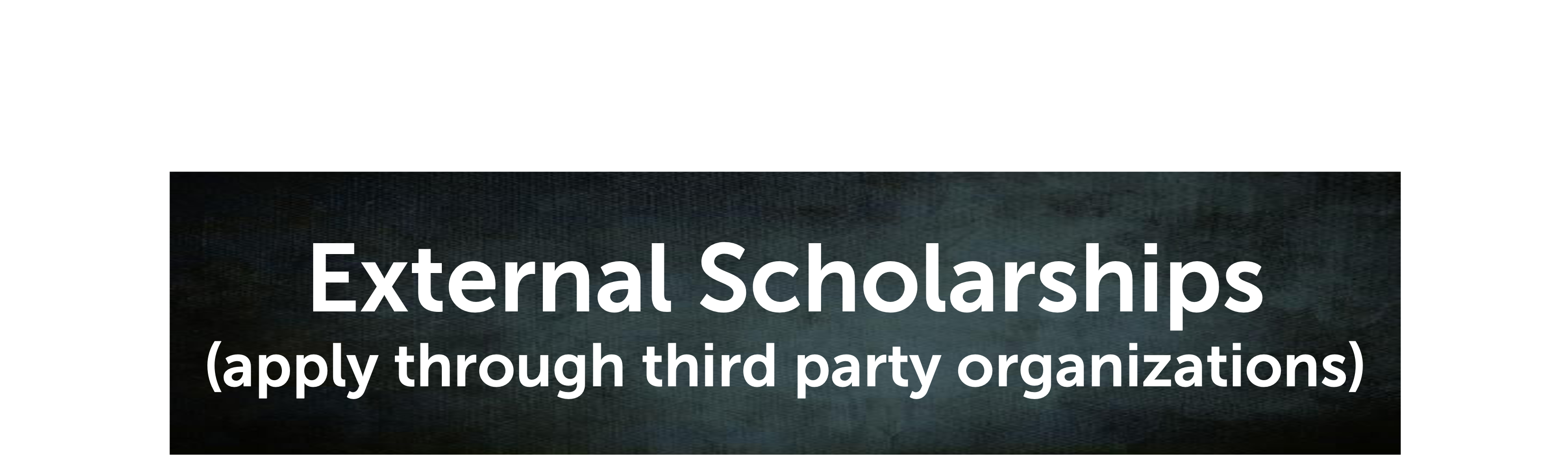 External Scholarships (apply through 3rd party organization)