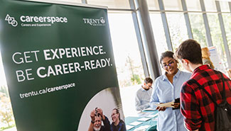 Careerspace booth at a job fair