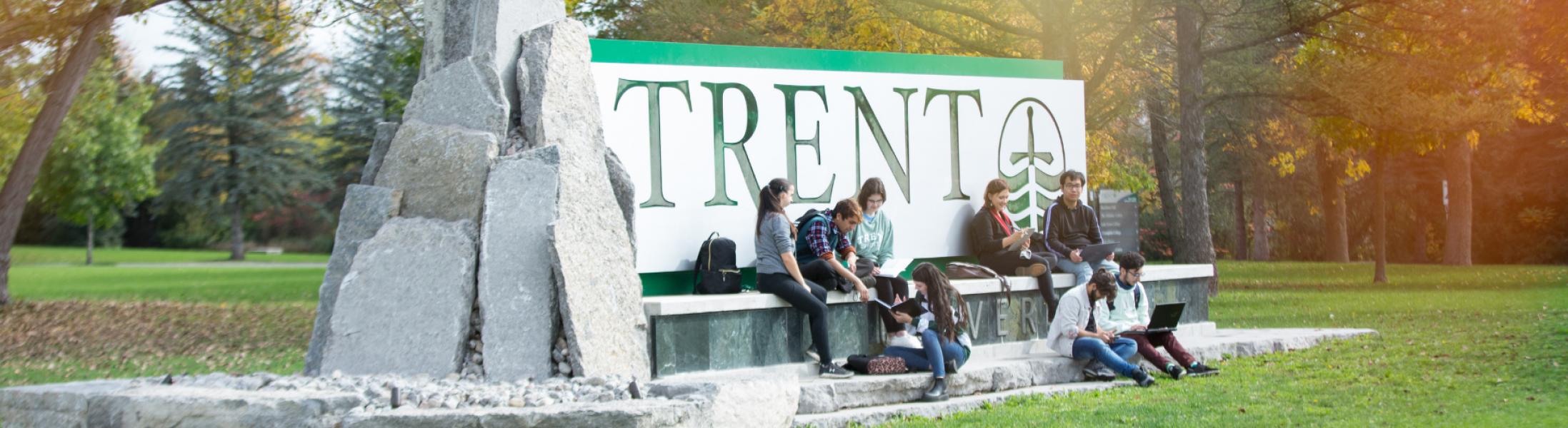 students on trent sign