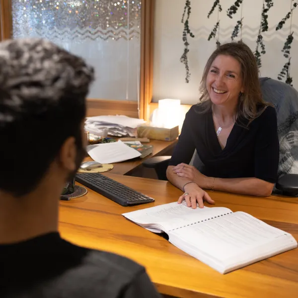 Staff supporting student