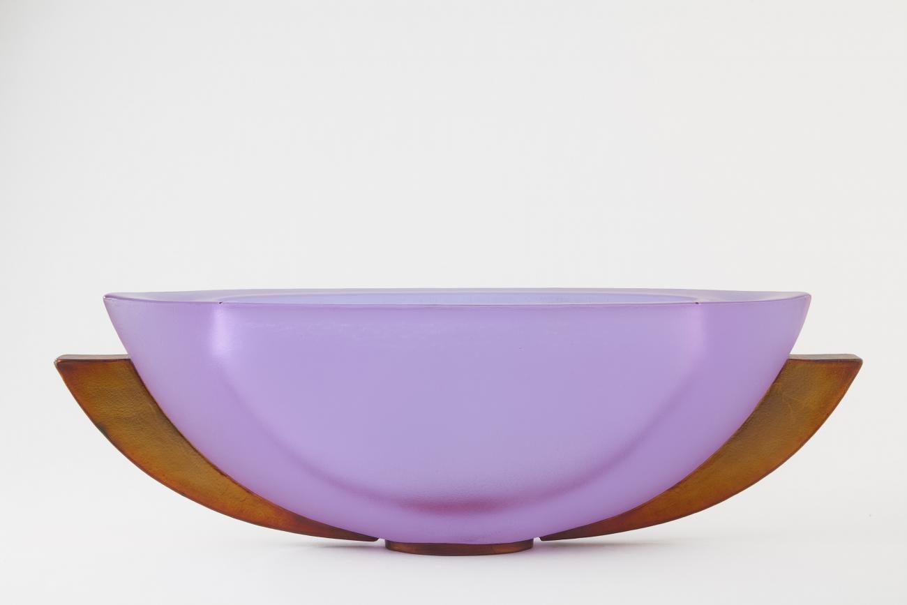 Large Lavender Oval with Wings