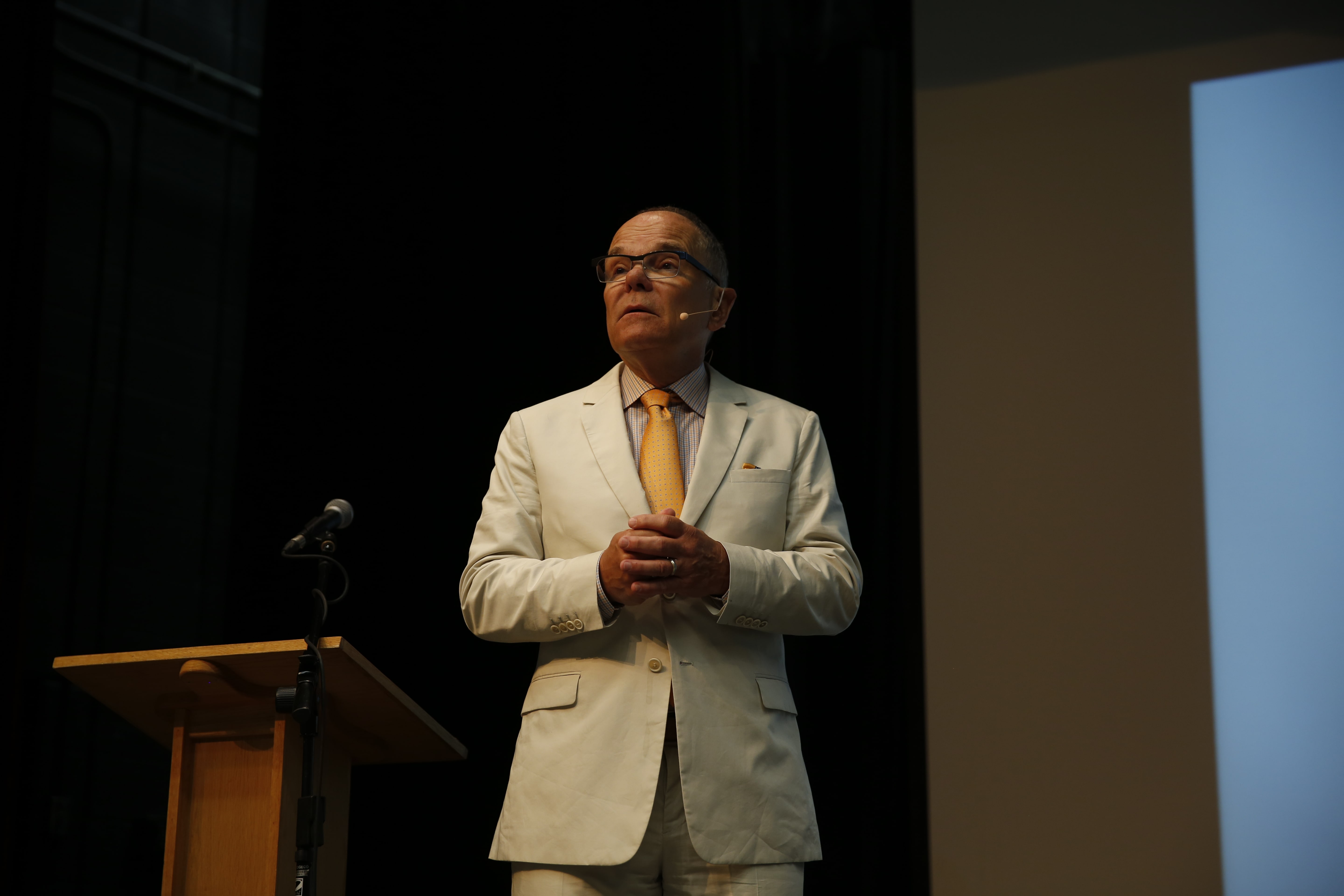 Don Tapscott speaking at a lecture