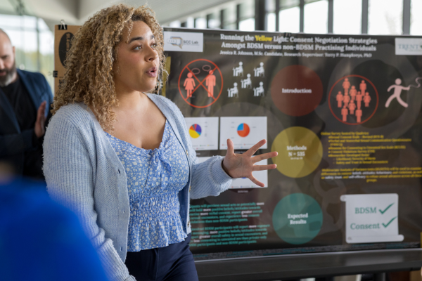 student presenting project