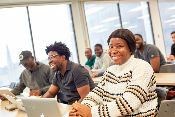 durham students in class