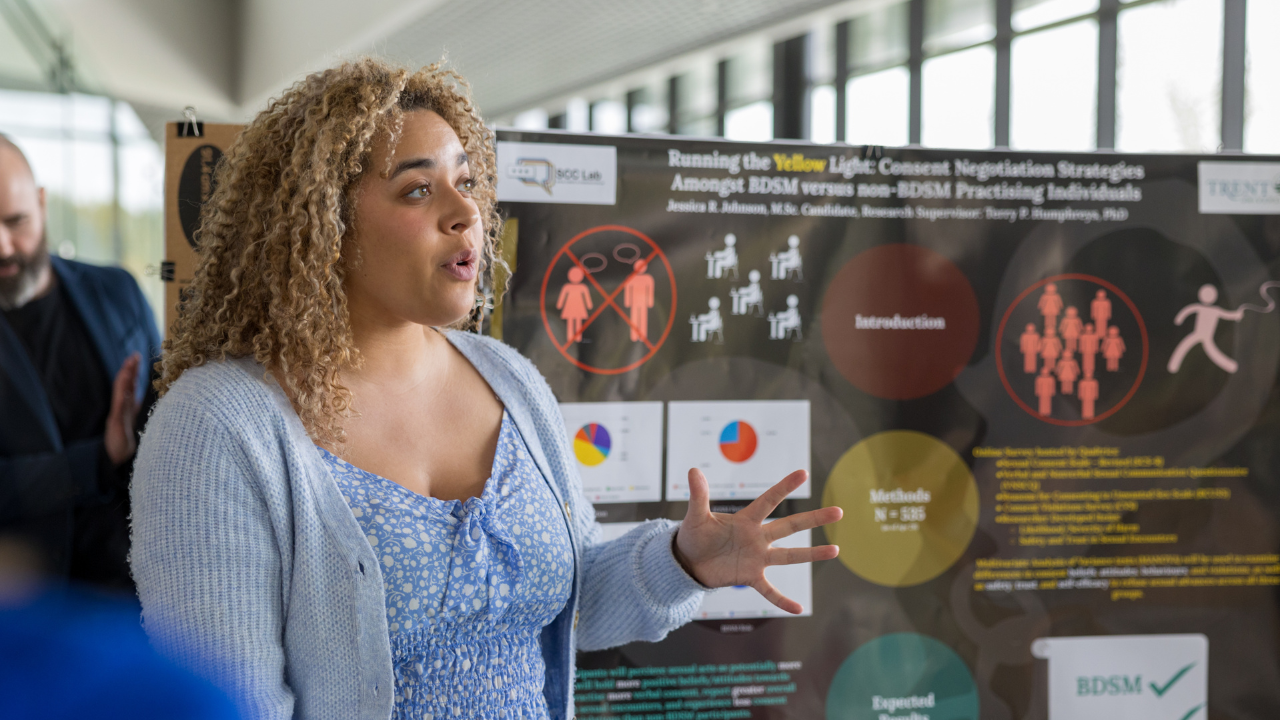 student presenting project